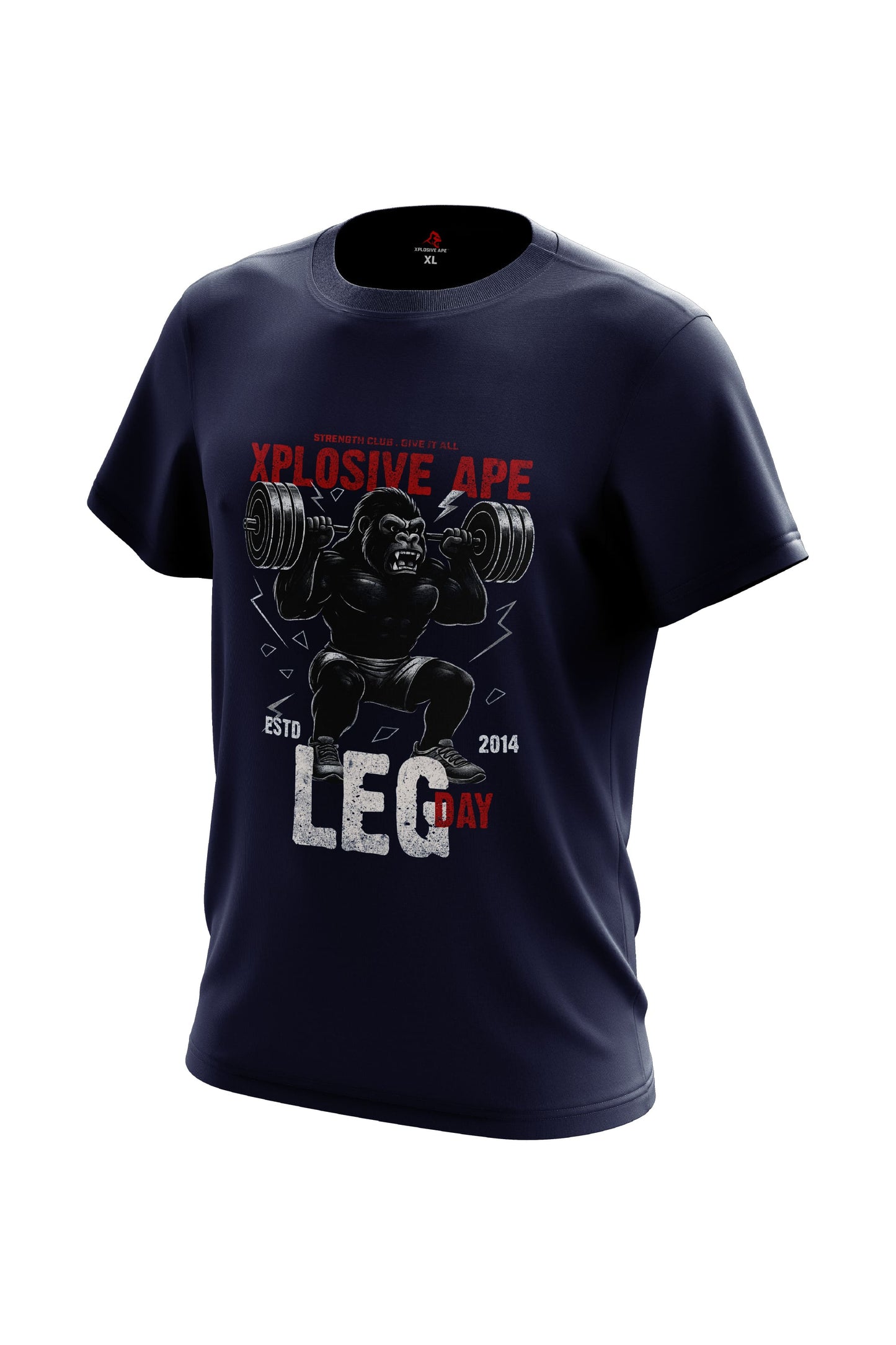 XAPE Leg Day V4 Tee - Navy