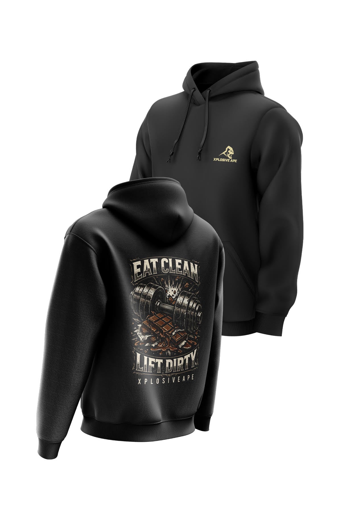 XAPE Lift Dirty String Hoodie - Black