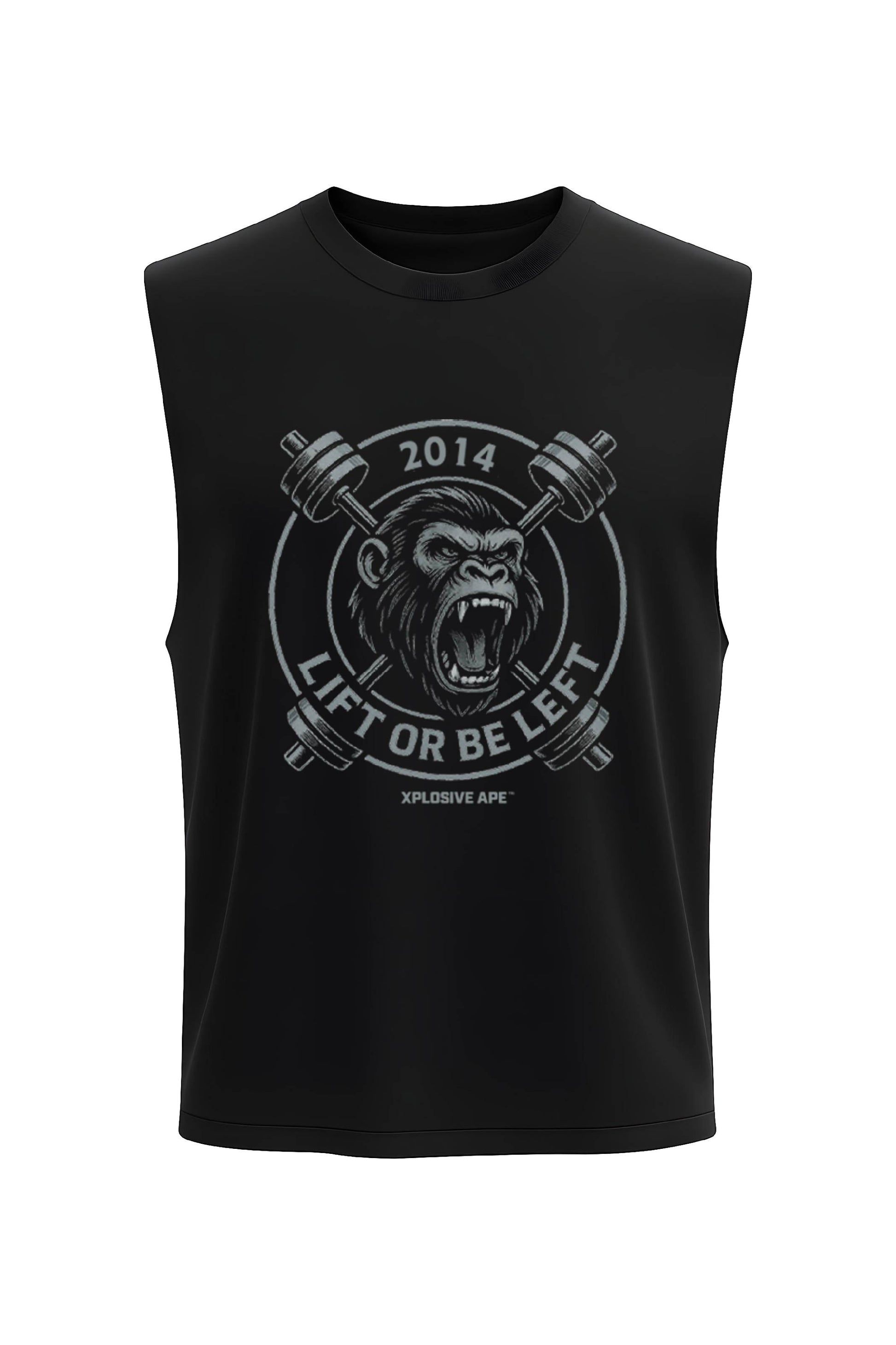 XAPE Lift Or Be Left Drop Arm Tank Top - Black