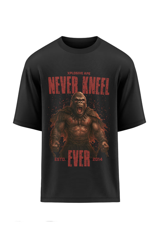 XAPE Never Kneel  Oversized Tee - Black