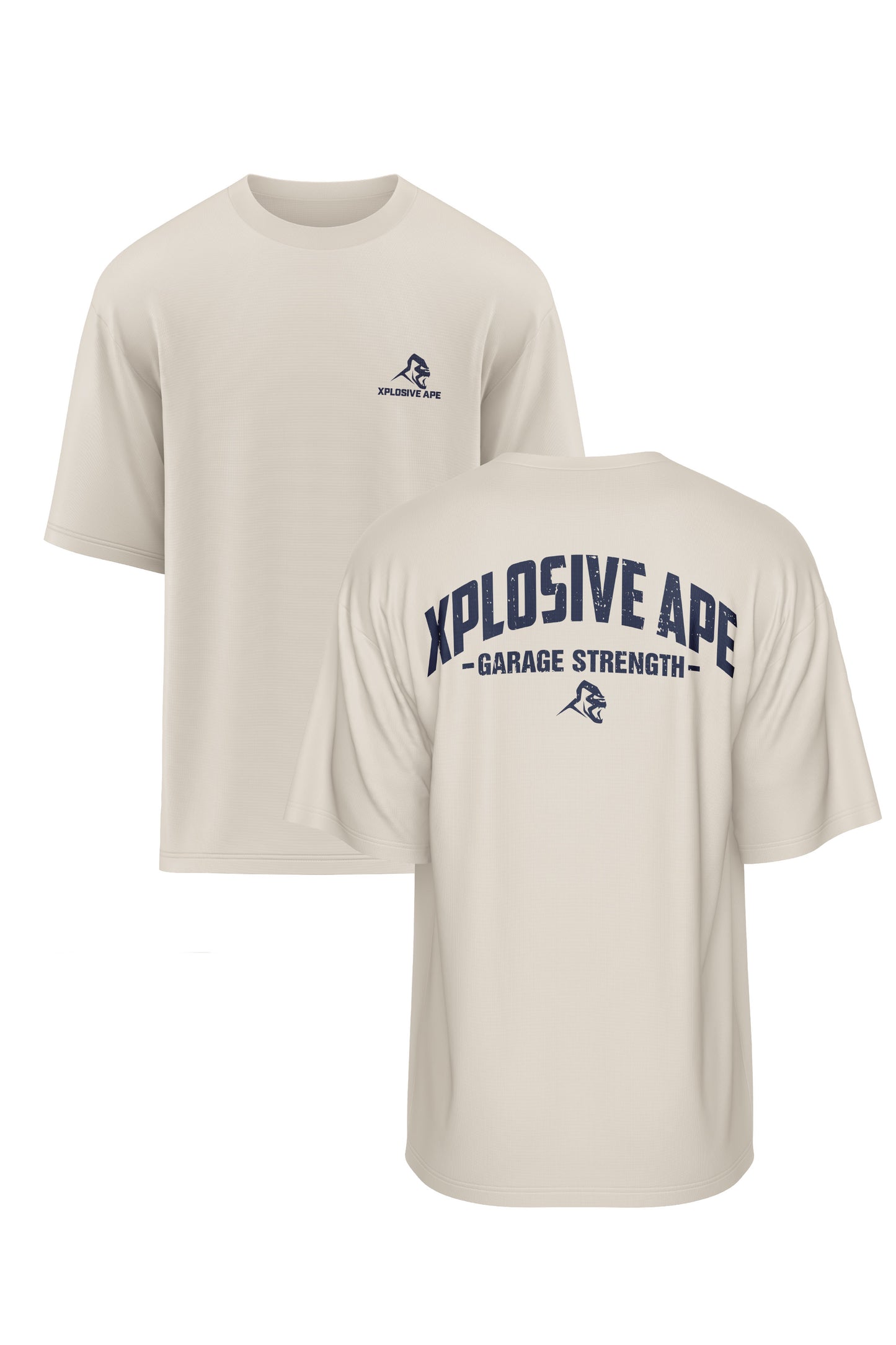 XAPE Garage Strength V2 Oversized Tee - Sand