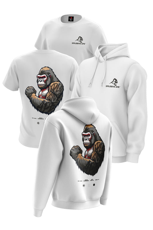 XAPE Powerhouse V3 Hoodie & Tee Combo - White