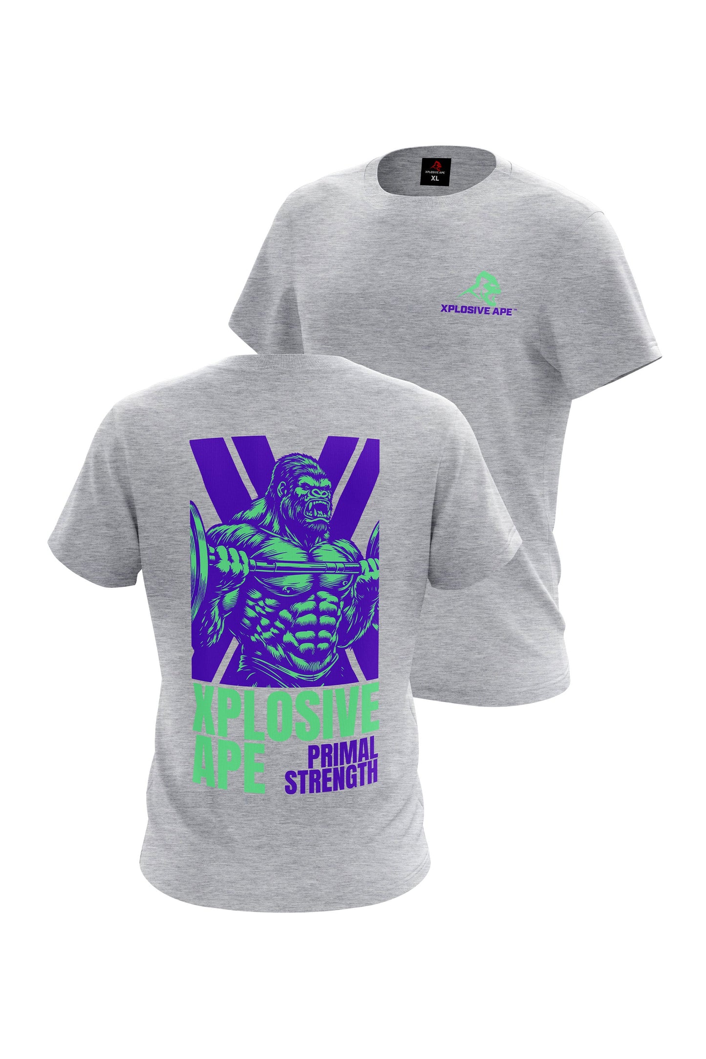 XAPE Primal Strength V2 Tee - Sports Grey