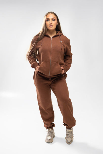 XAPE Core Logo Zip Hoodie - Cocoa