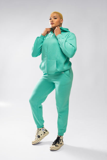 XAPE Core Logo Zip Hoodie - Deep Teal