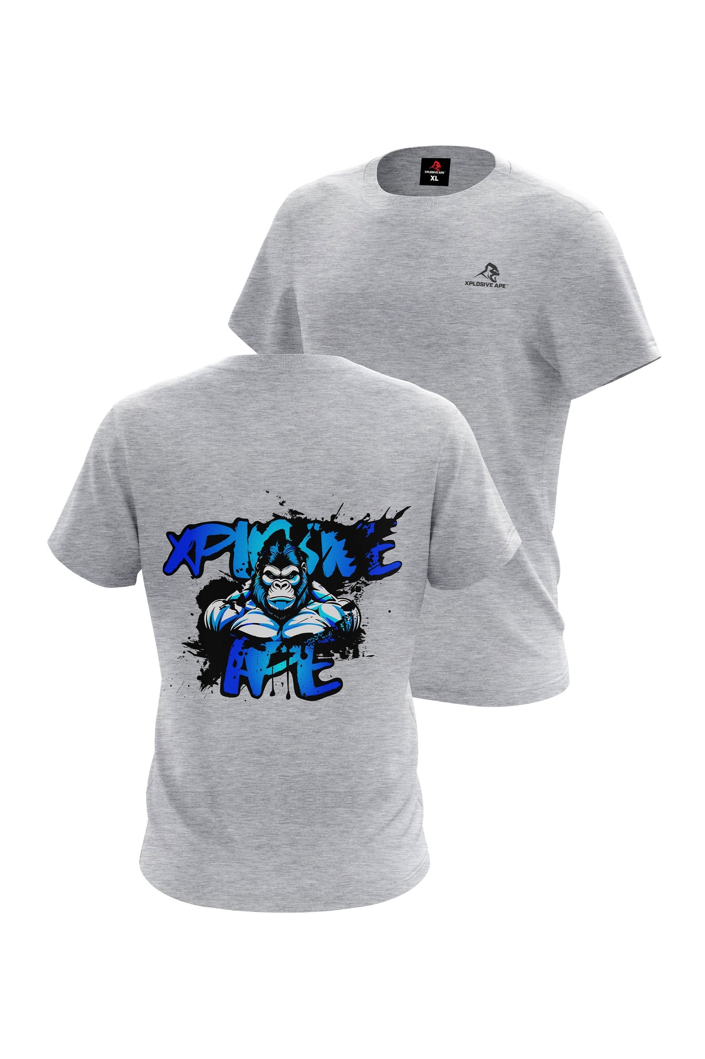 XAPE Splatter Graffiti V4 Tee - Sports Grey