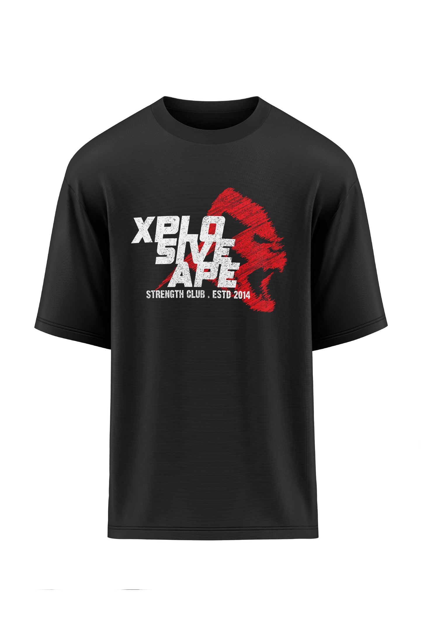 XAPE Strength Club Oversized Tee - Black