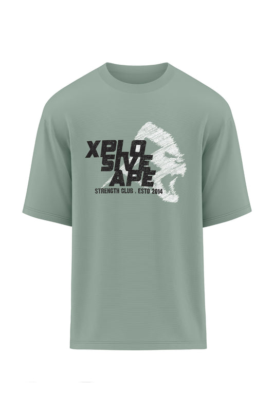 XAPE Strength Club Oversized Tee - Sage