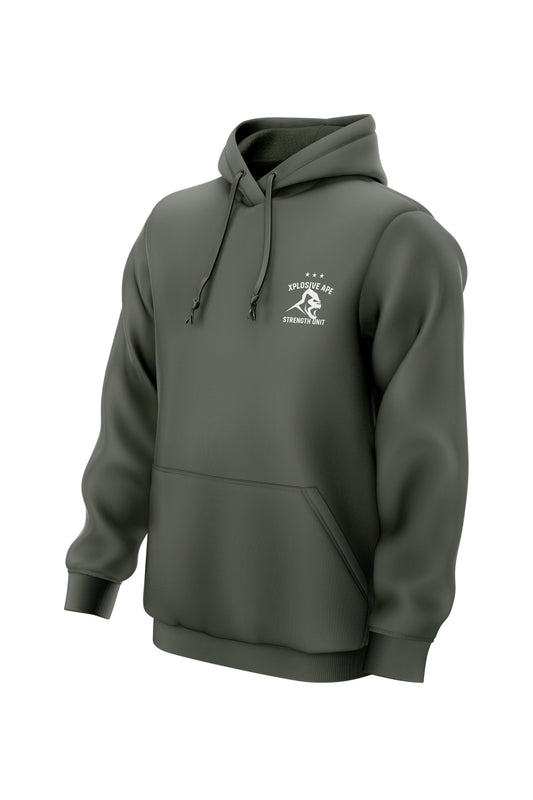 XAPE Strength Unit String Hoodie - Olive Green