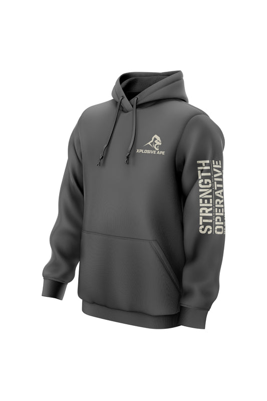XAPE Strength Operative String Hoodie - Charcoal