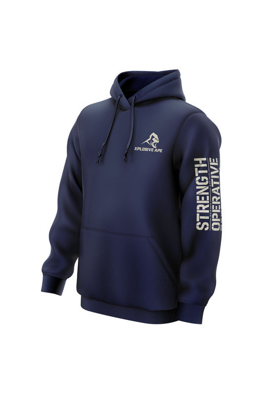 XAPE Strength Operative String Hoodie - Navy