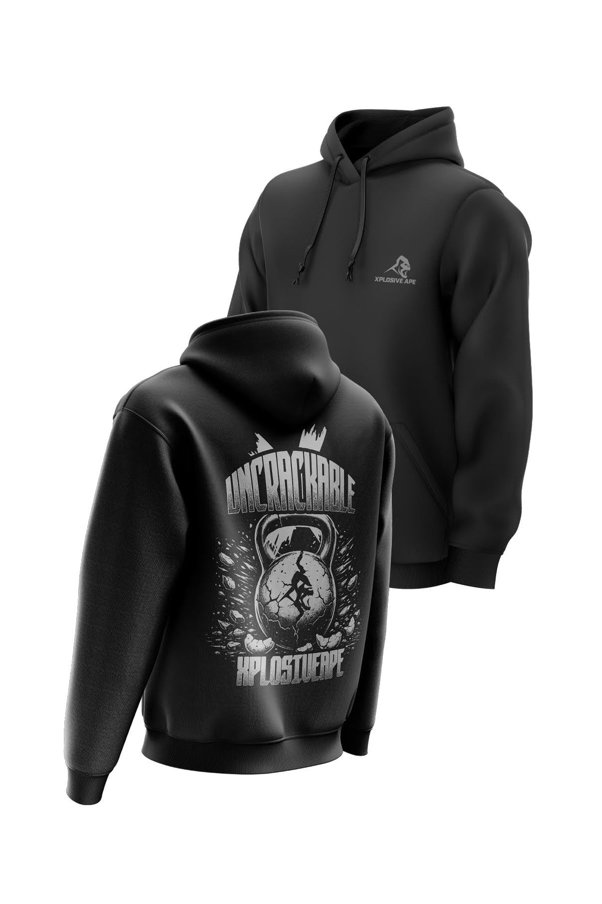 XAPE Uncrackable String Hoodie - Black