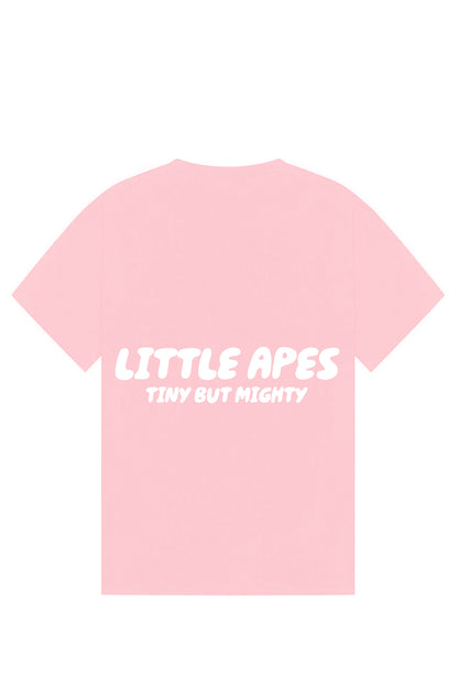 Little Apes Tiny But Mighty Tee - Light Pink