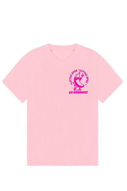 Little Apes Go Bananas Tee - Light Pink