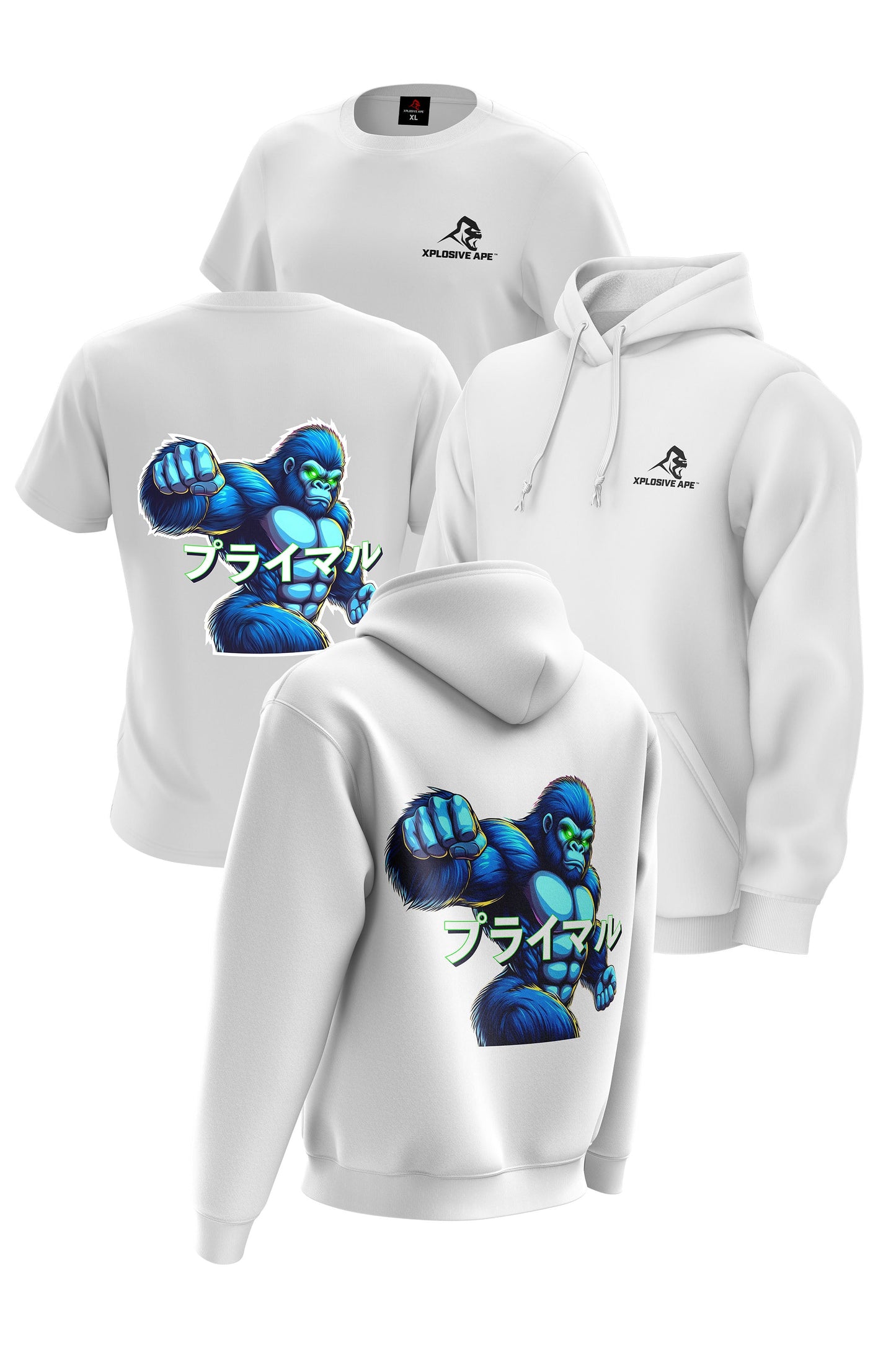 XAPE Inferno V1 Hoodie & Tee Combo - White