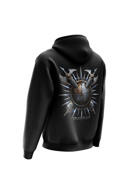 XAPE Warlord Crest String Hoodie - Black