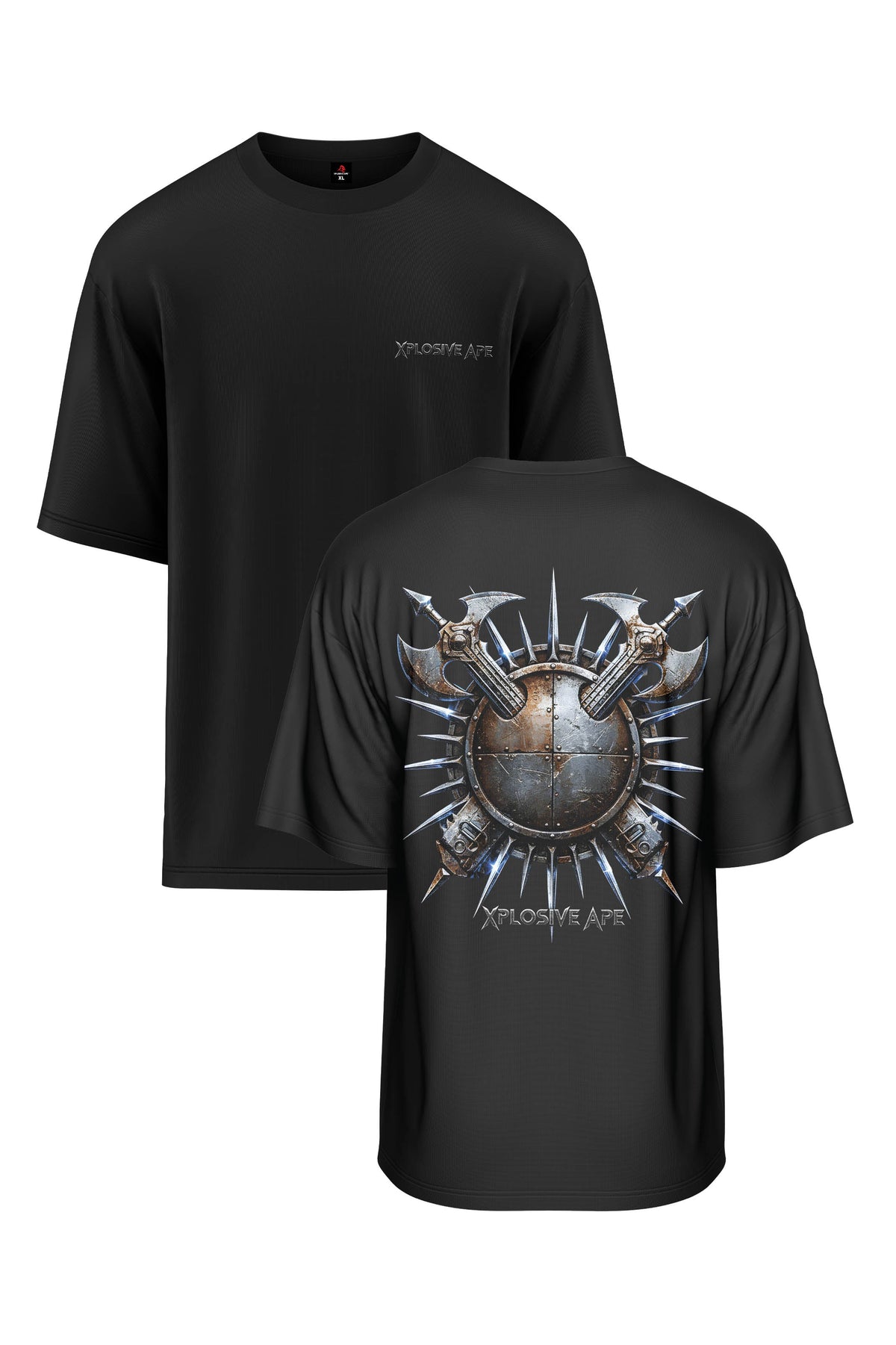 XAPE Warlord Crest Oversized Tee - Black