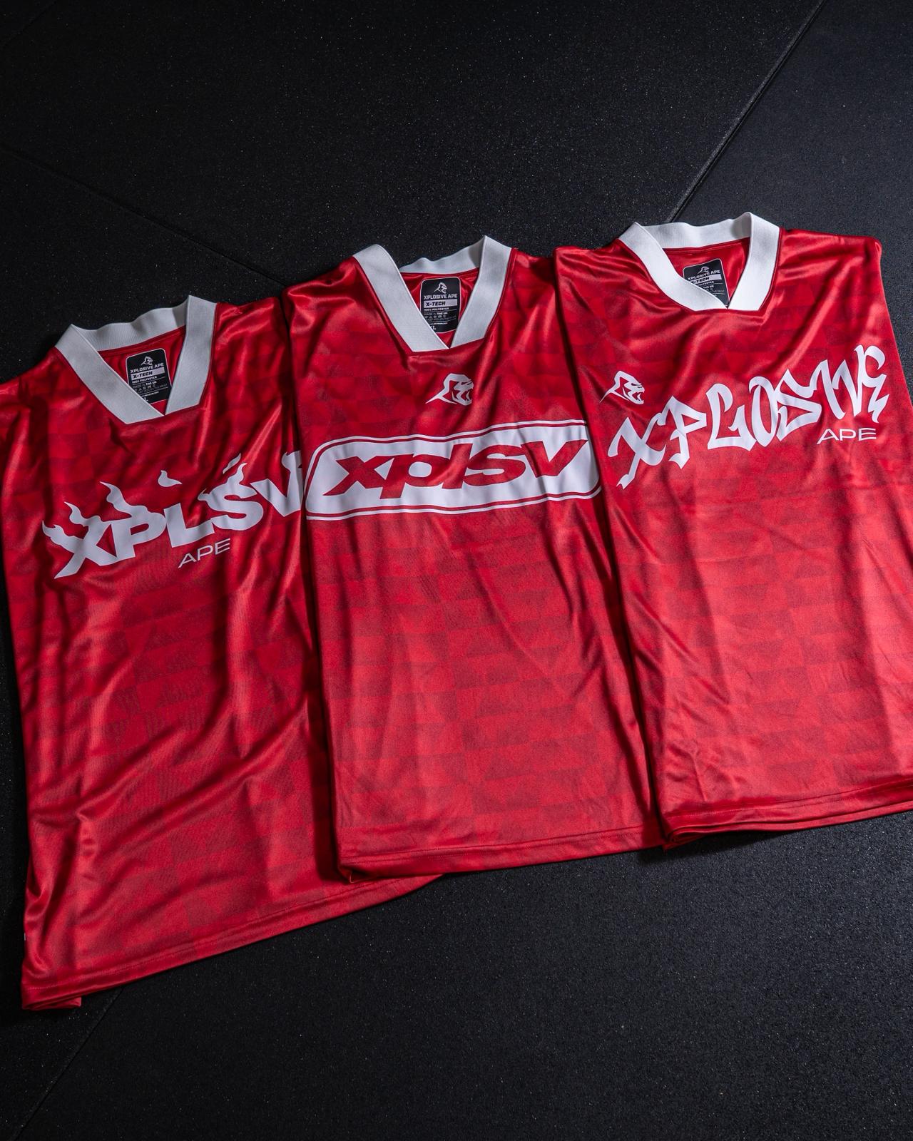 XAPE Flame Thrower Sports Jersey - Red/White