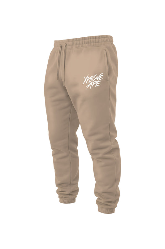 XAPE Classic Brush Script Joggers - Sand