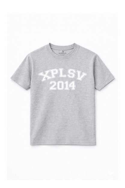 XAPE Campus Script Tee - Sports Grey