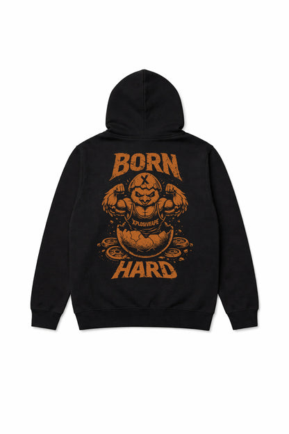 XAPE Born Hard V2 String Hoodie - Black