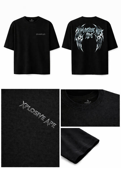 XAPE Chromeblade Wings Oversized Tee - Black