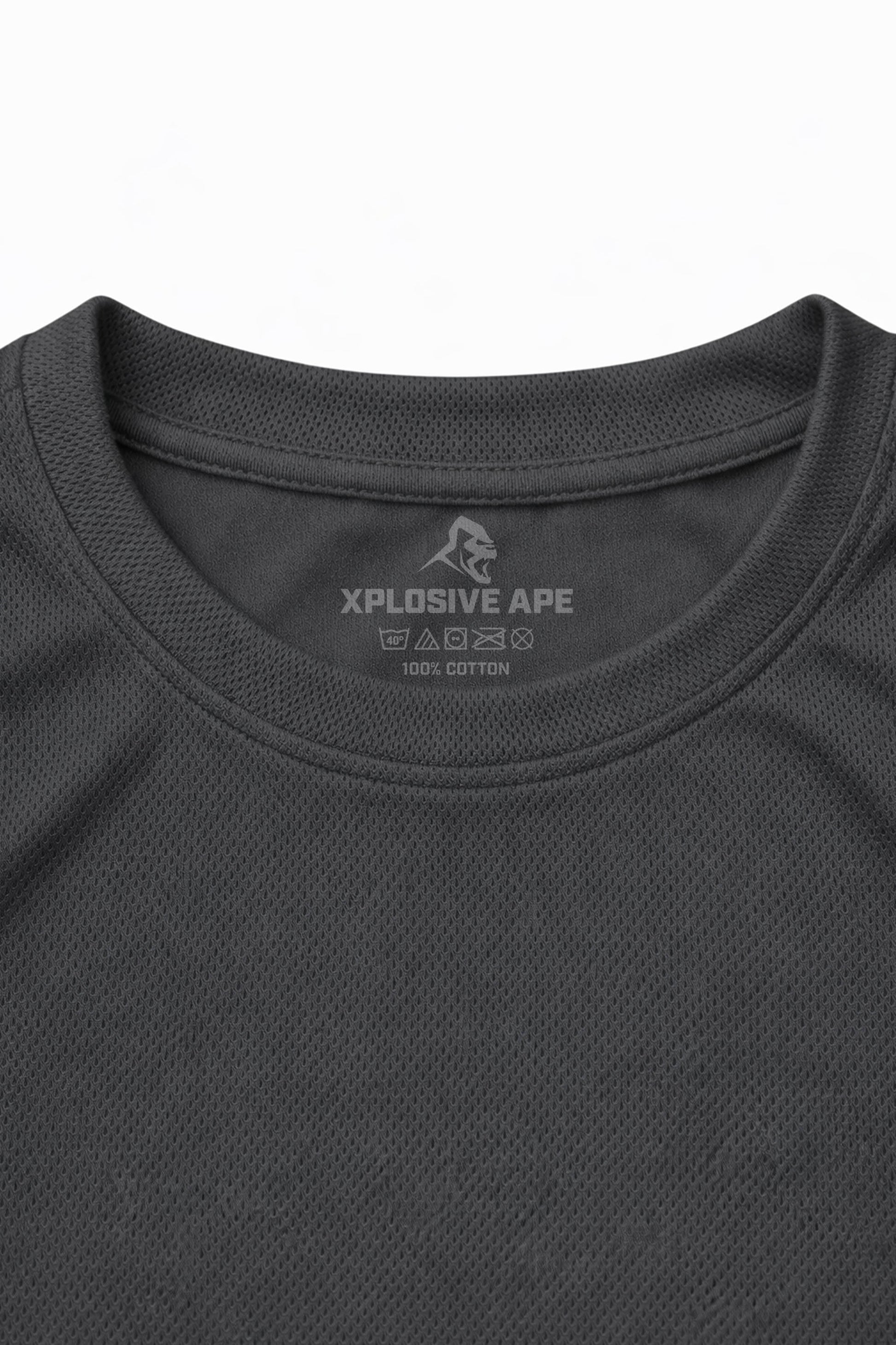 XAPE Classic Badge Logo X Tech Tee - Charcoal