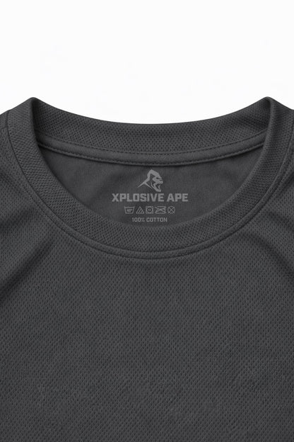 XAPE Classic Badge Logo X Tech Tee - Charcoal
