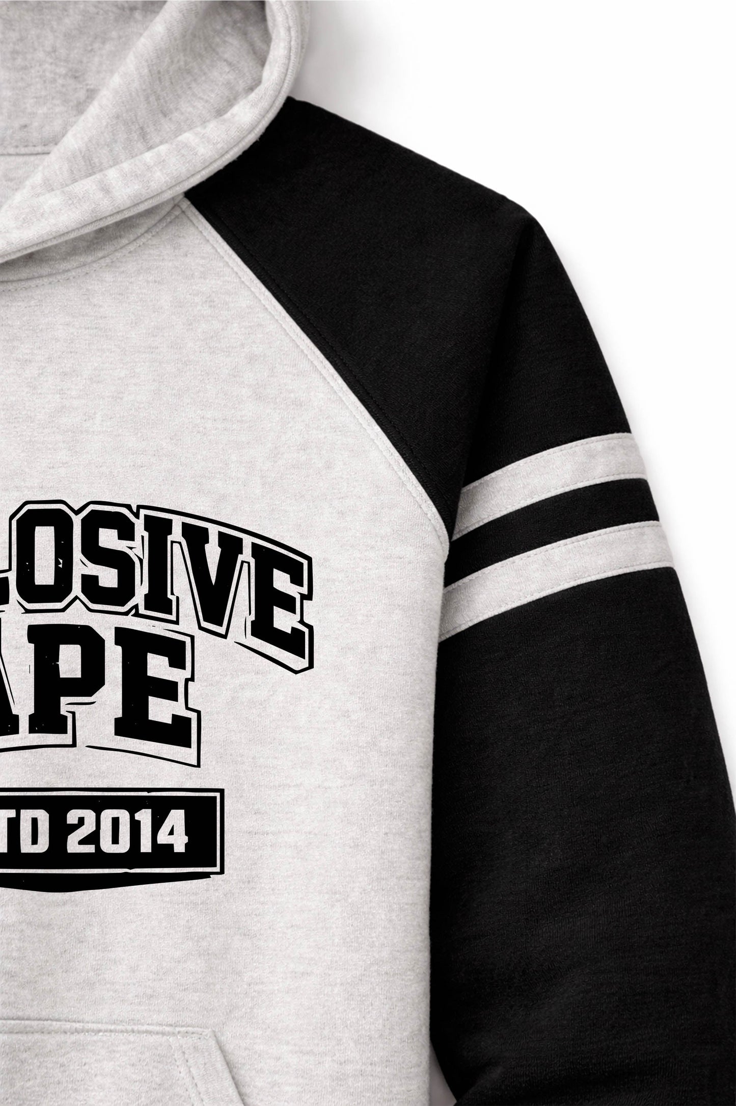 XAPE Classic Block Raglan Hoodie - Oatmeal Heather/Black