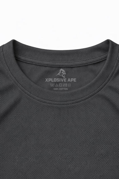 XAPE Classic Brush Script X Tech Tee - Charcoal
