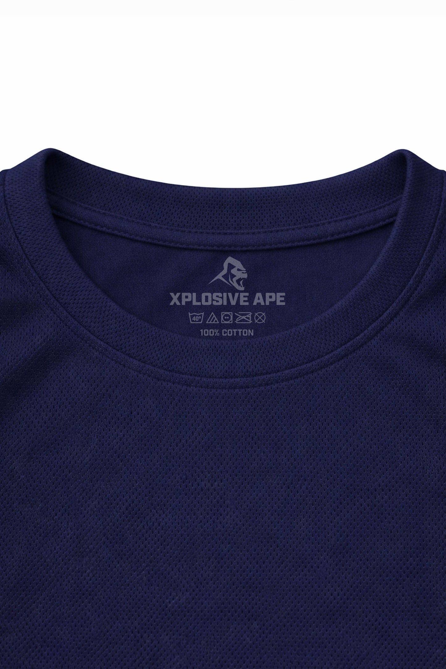 XAPE Classic Brush Script X Tech Tee - Navy