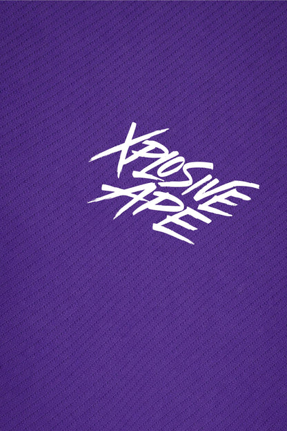 XAPE Classic Brush Script X Tech Tee - Purple
