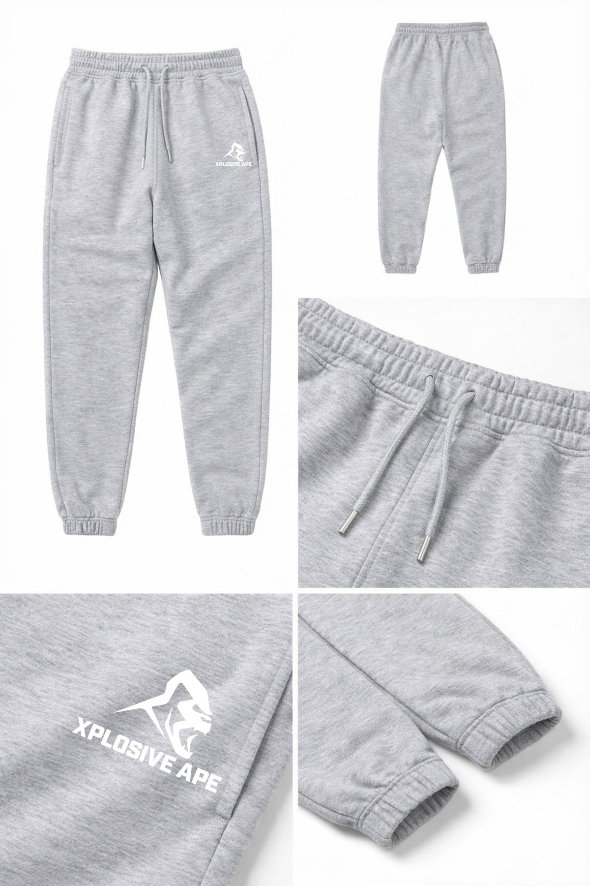 XAPE Classic Logo Joggers - Ash Grey