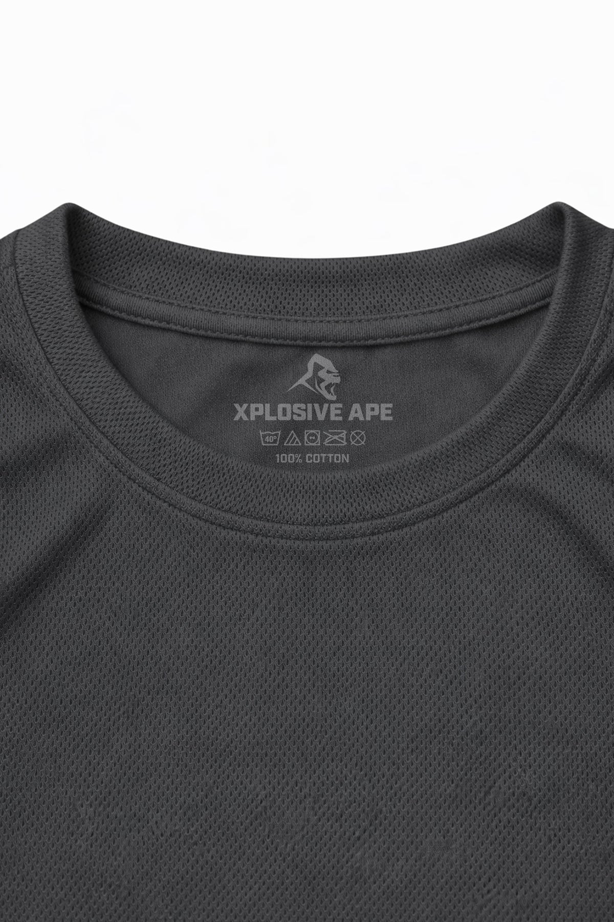 XAPE Classic Stencil Logo X Tech Tee - Charcoal