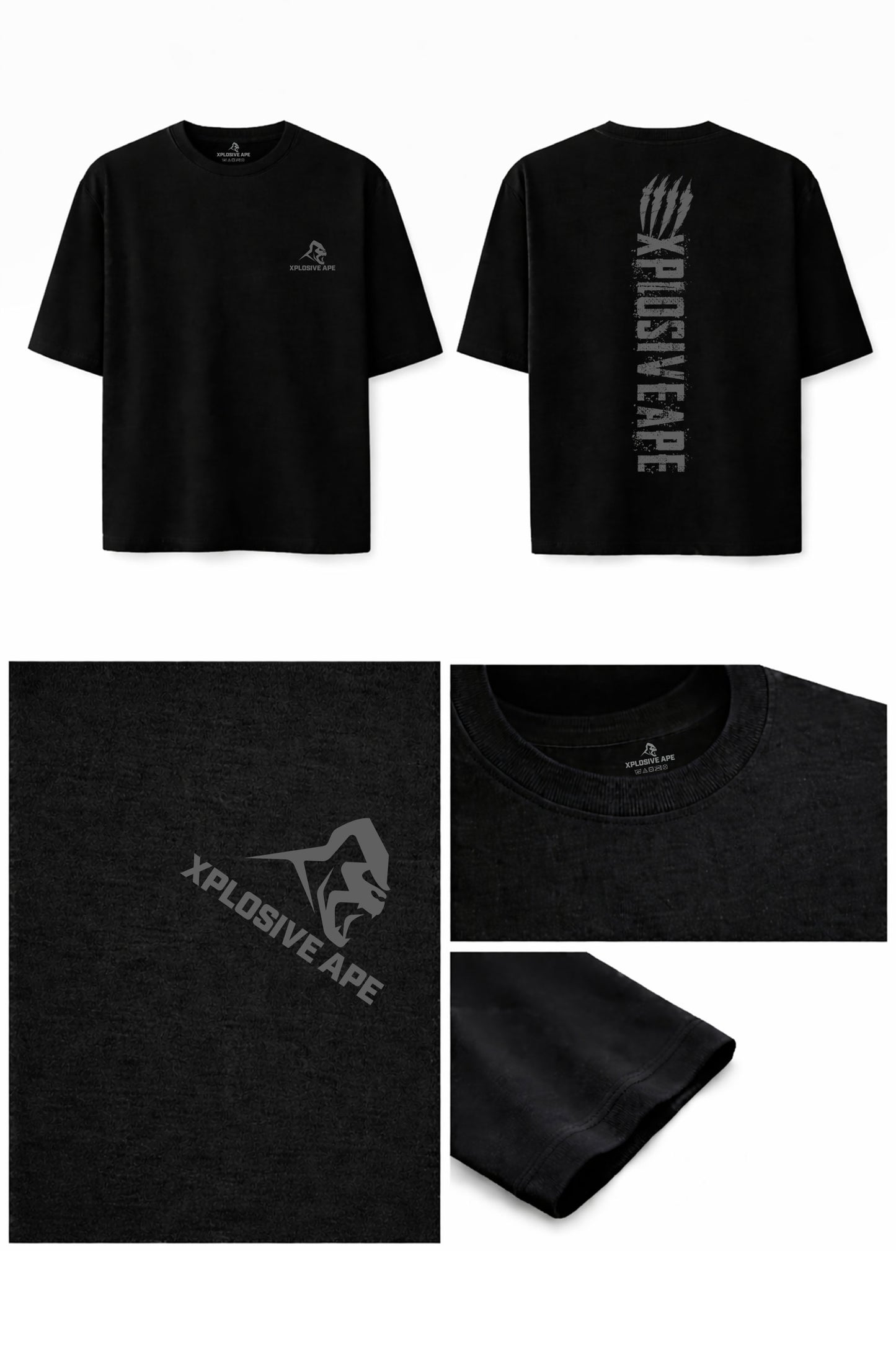 XAPE Claw Strike Oversized Tee - Black