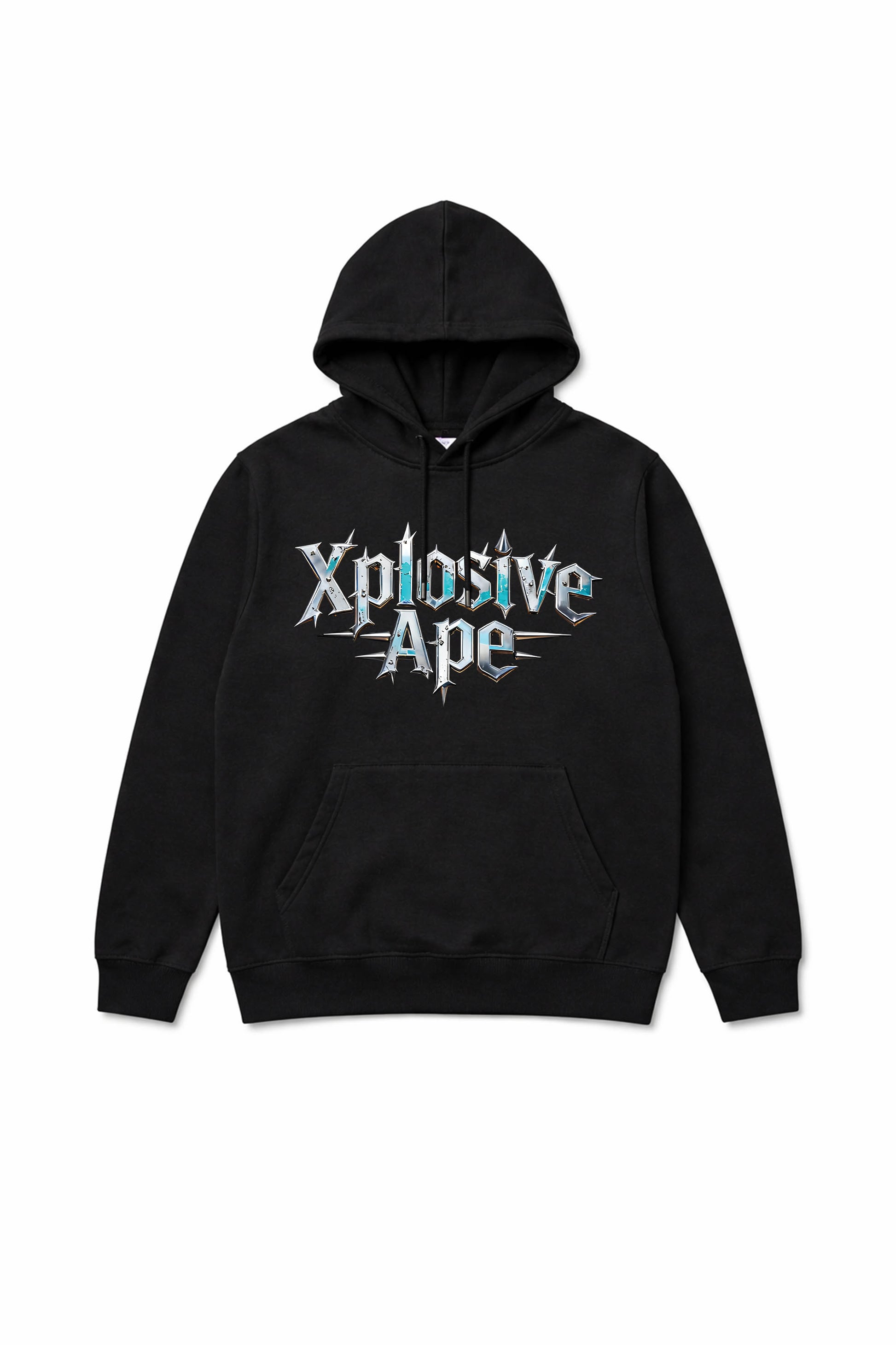 XAPE Cold Steel Script String Hoodie - Black