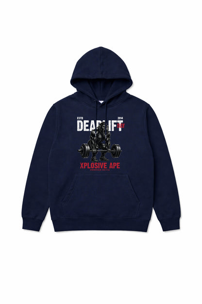 XAPE Deadlift Day V4 String Hoodie - Navy