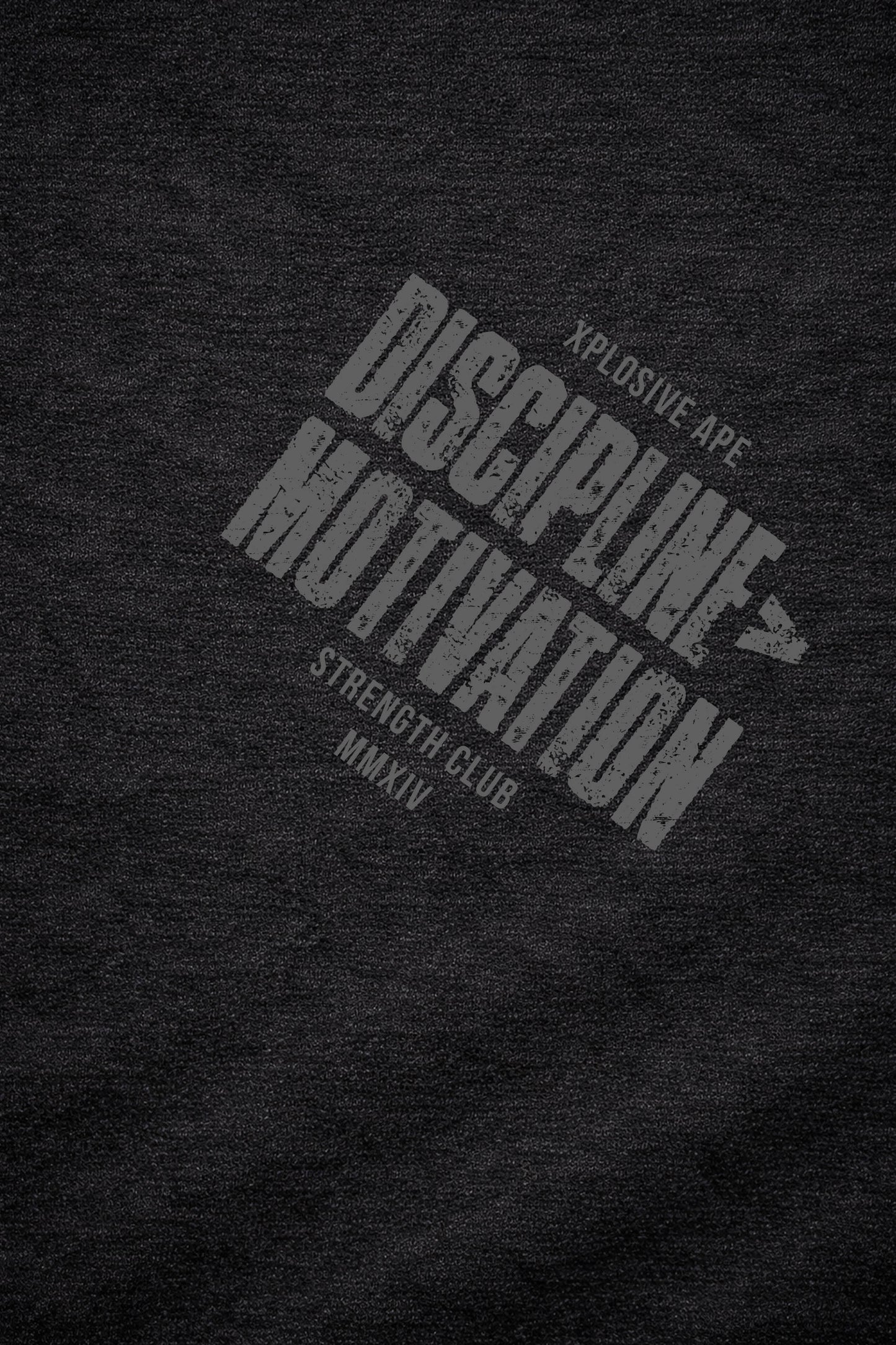 XAPE Discipline Motivation String Hoodie - Black