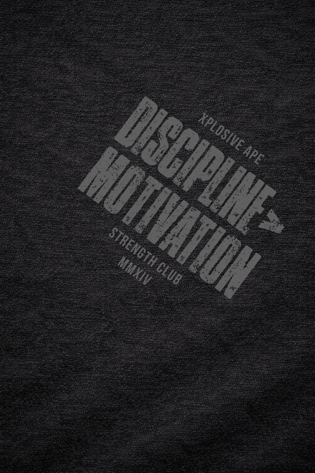 XAPE Discipline Motivation String Hoodie - Black