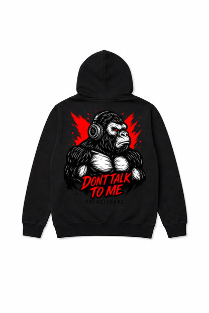 XAPE Don't Talk To Me V3 String Hoodie - Black