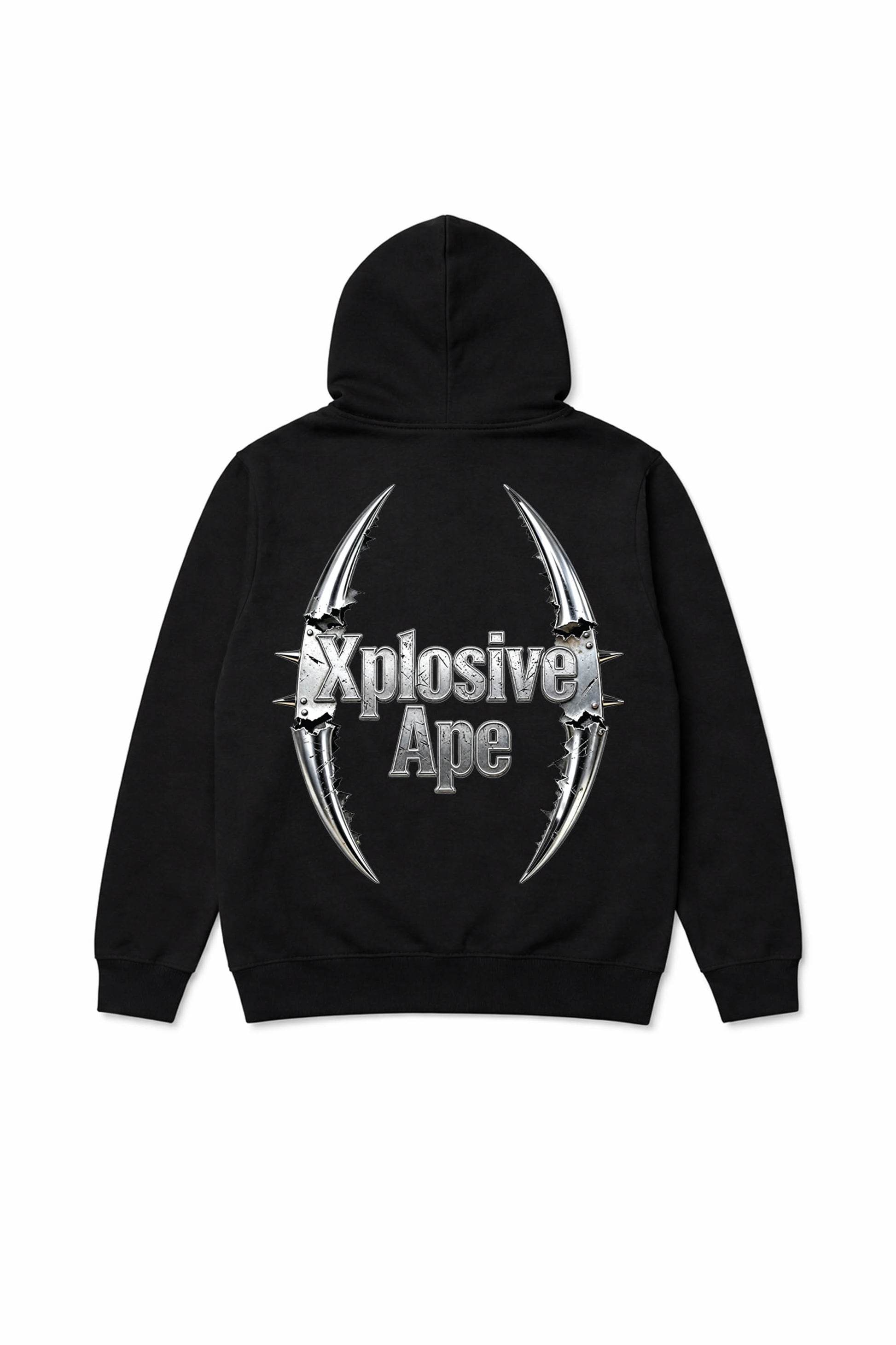XAPE Double Fang String Hoodie - Black