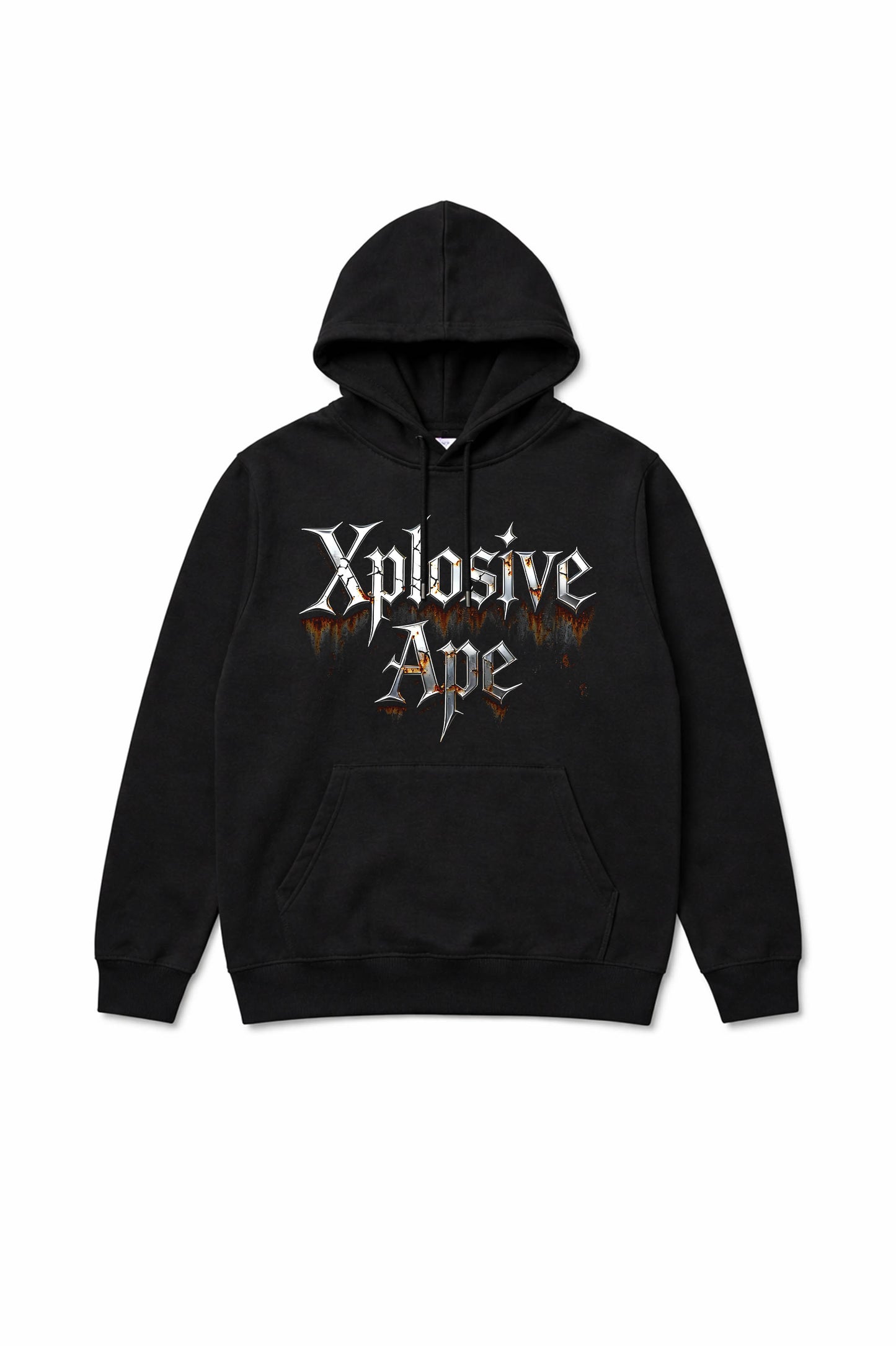 XAPE Forged in Fire String Hoodie - Black