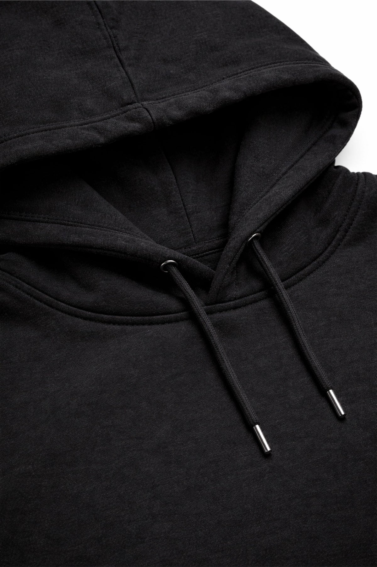 XAPE Hatched String Hoodie - Black
