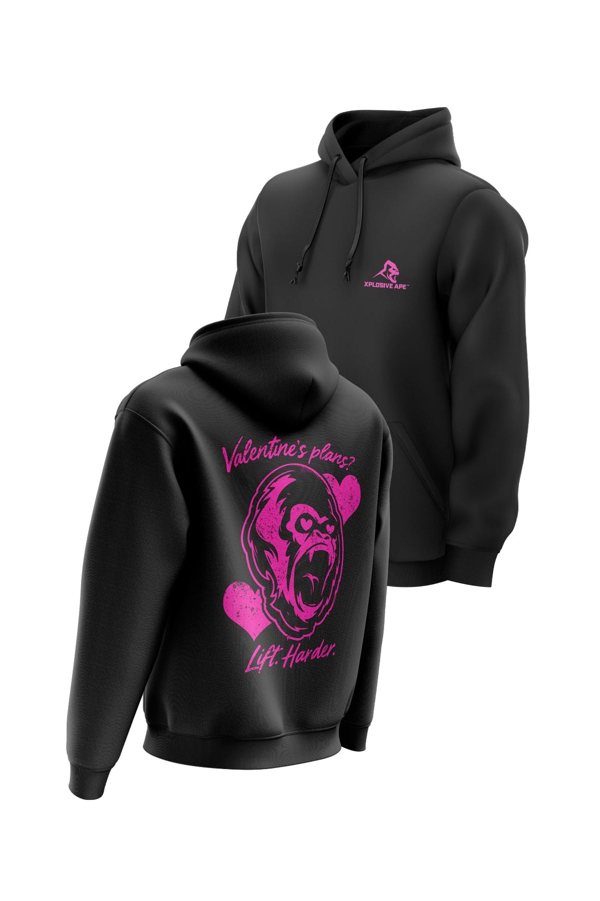 XAPE Lover String Hoodie - Black