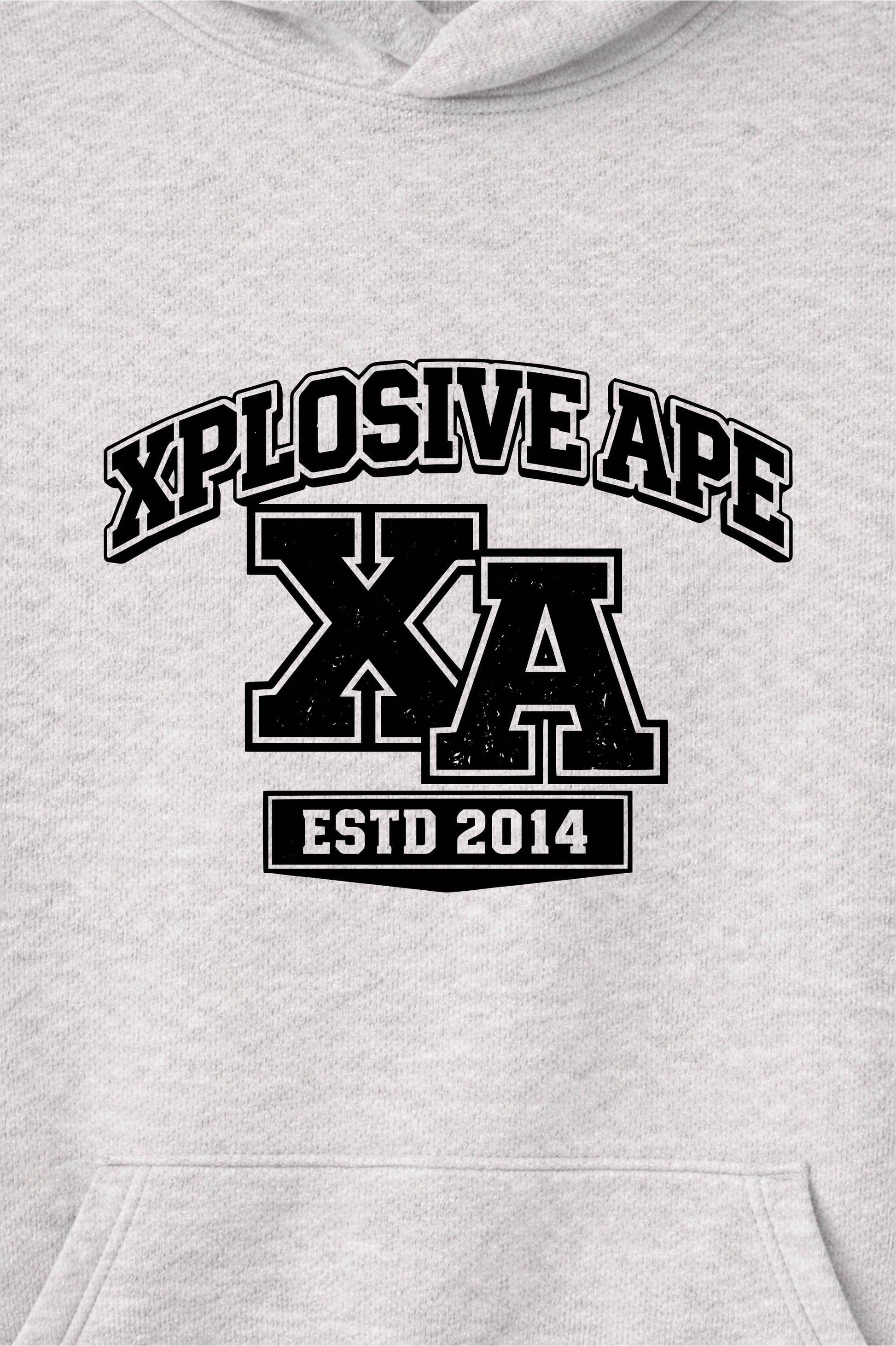 XAPE Monogram Raglan Hoodie - Oatmeal Heather/Black