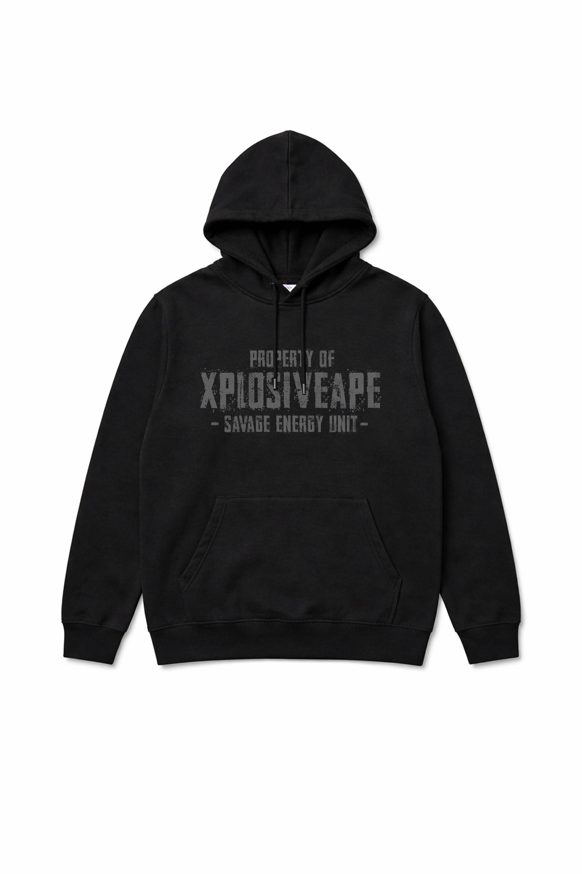 XAPE Savage Energy Unit String Hoodie - Black