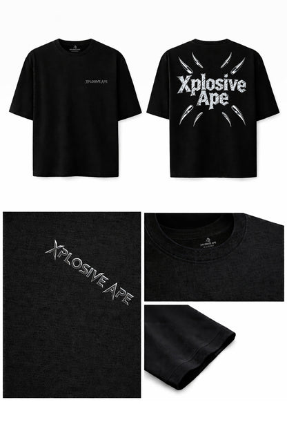 XAPE Shrapnel Burst Oversized Tee - Black