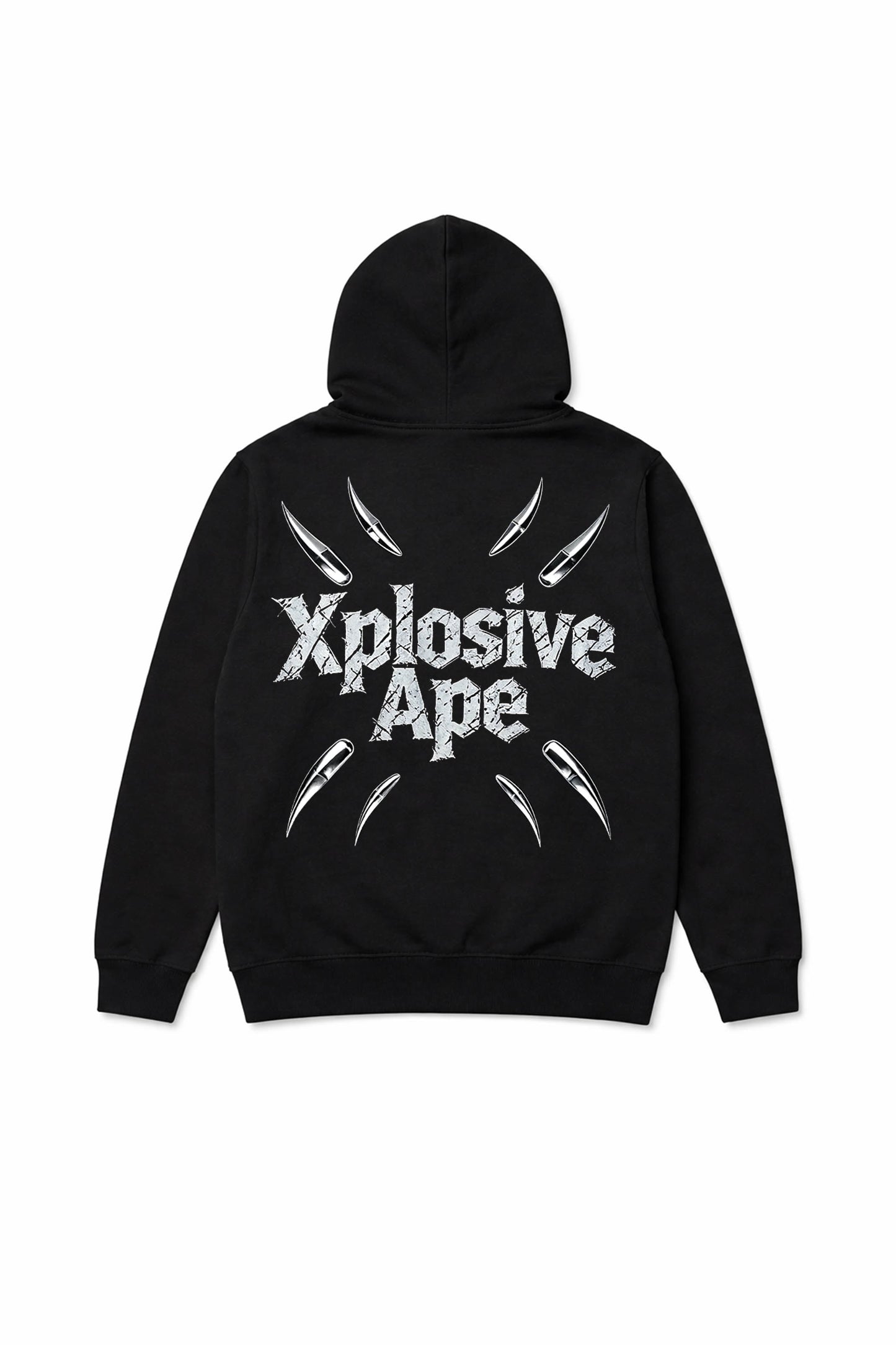 XAPE Shrapnel Burst String Hoodie - Black