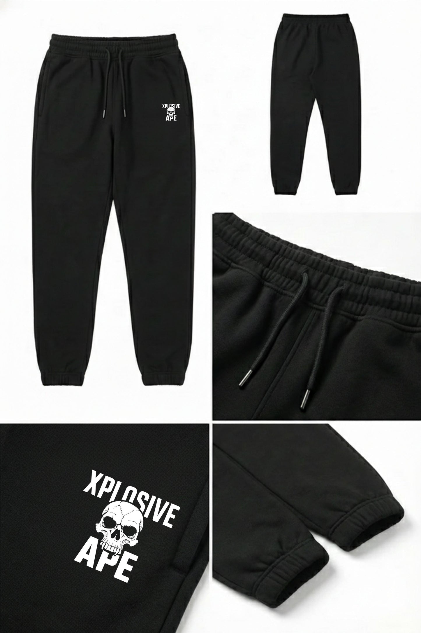 XAPE Skull Force Joggers - Black