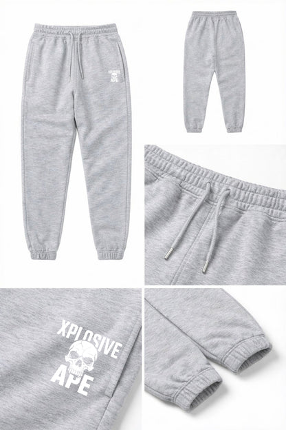 XAPE Skull Force Joggers - Heather Grey